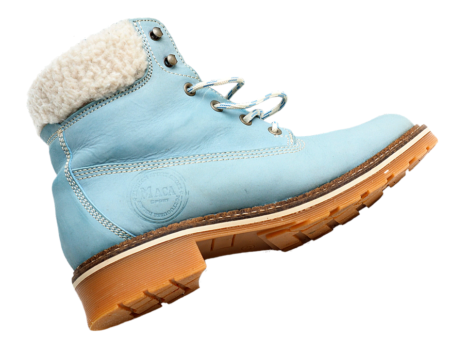 A Close Up Of A Blue Boot