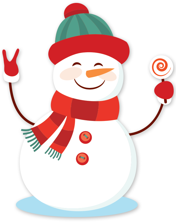 A Snowman With A Lollipop