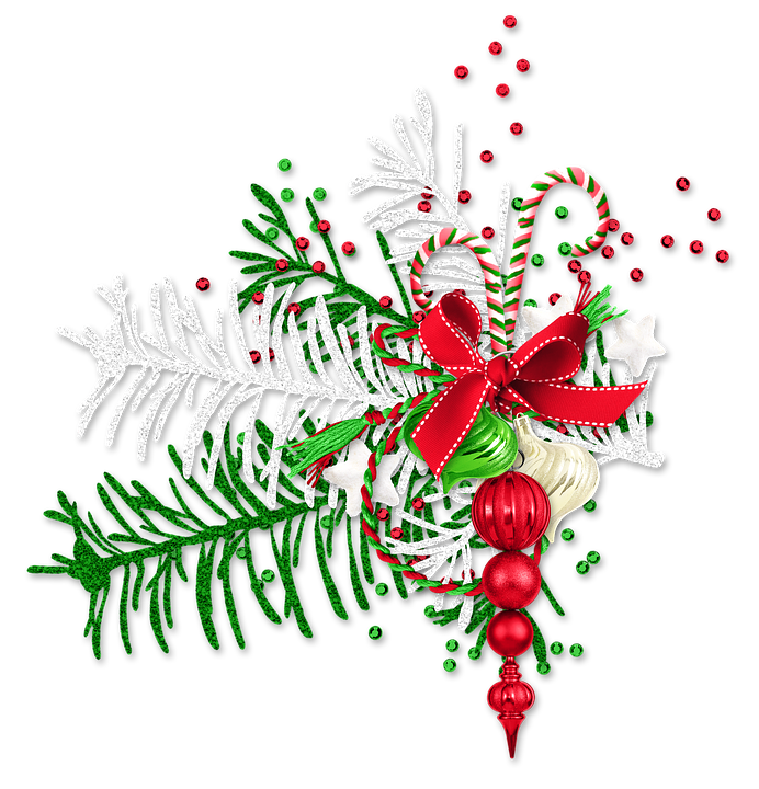 A Christmas Decoration On A Black Background