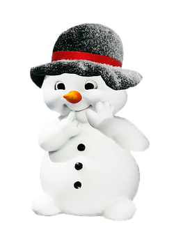 A Snowman With A Hat