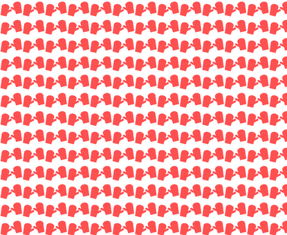 A Pattern Of Red Gloves On A Black Background