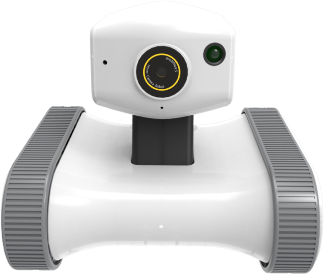 A White Robot With A Black Background
