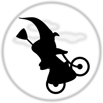 A Silhouette Of A Person On A Bike
