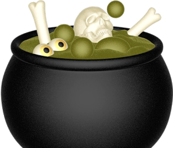 A Cauldron With A Skull And Bones