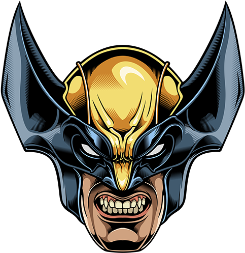 A Cartoon Of A Man Wearing A Yellow And Black Mask