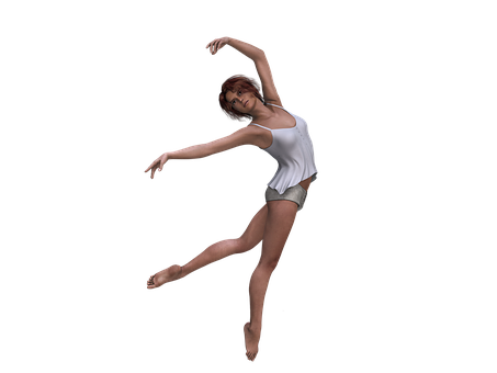 A Woman Dancing In The Air