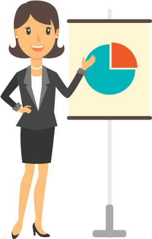 Woman Employee Presentation Png Image - Woman Presenting Png, Transparent Png