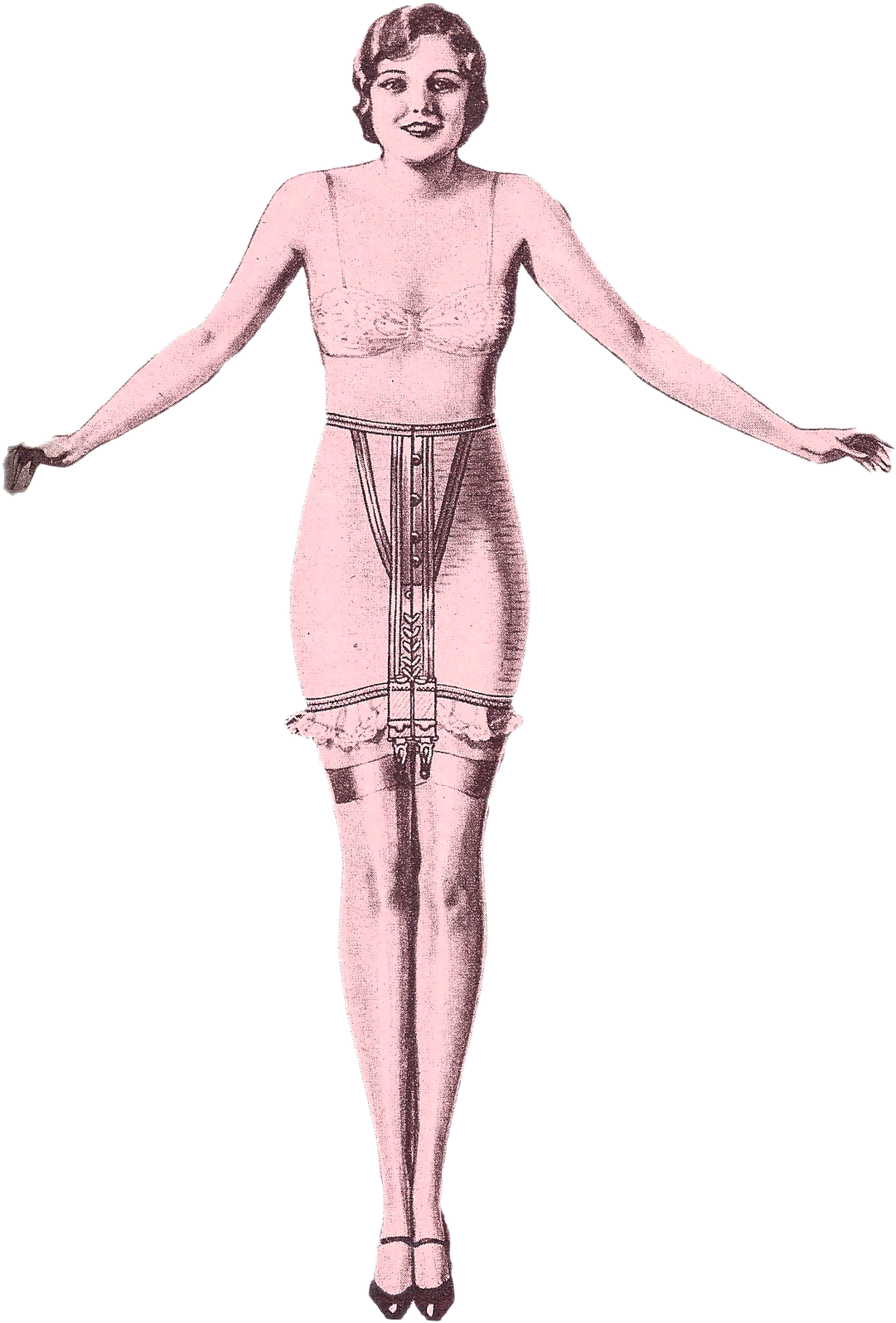 Woman Girdle Png - Standing, Transparent Png