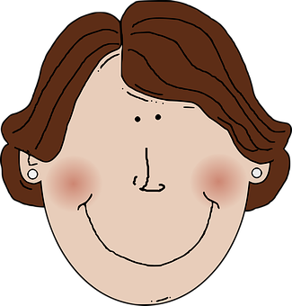 A Cartoon Of A Woman's Face
