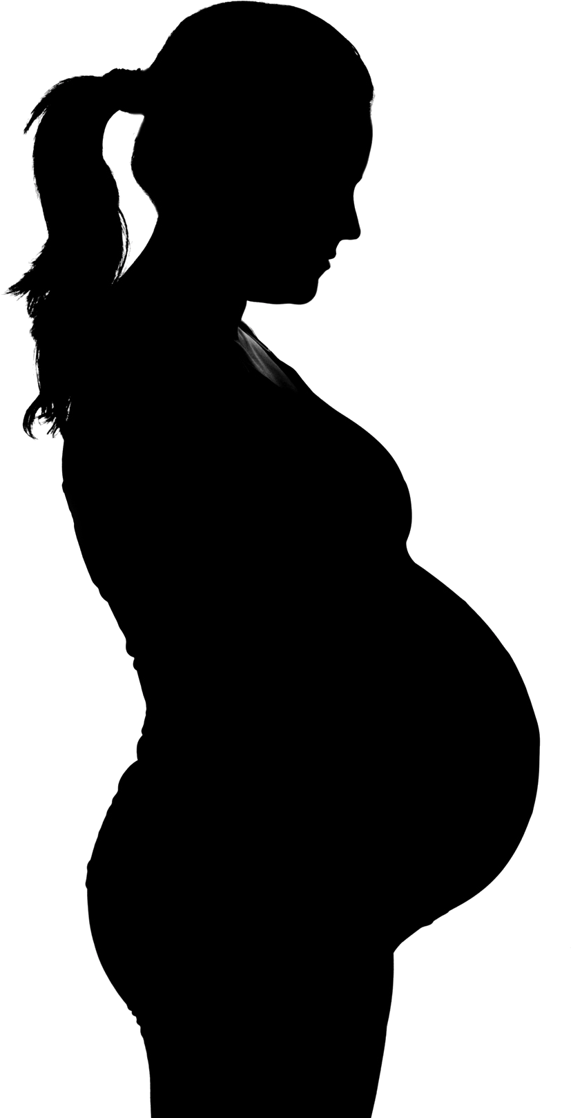 A Silhouette Of A Pregnant Woman