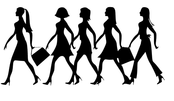 A Group Of Women Walking