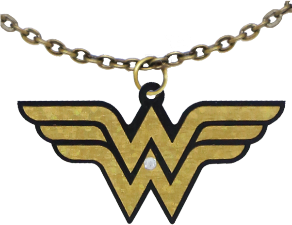 A Gold And Black Necklace With A Symbol