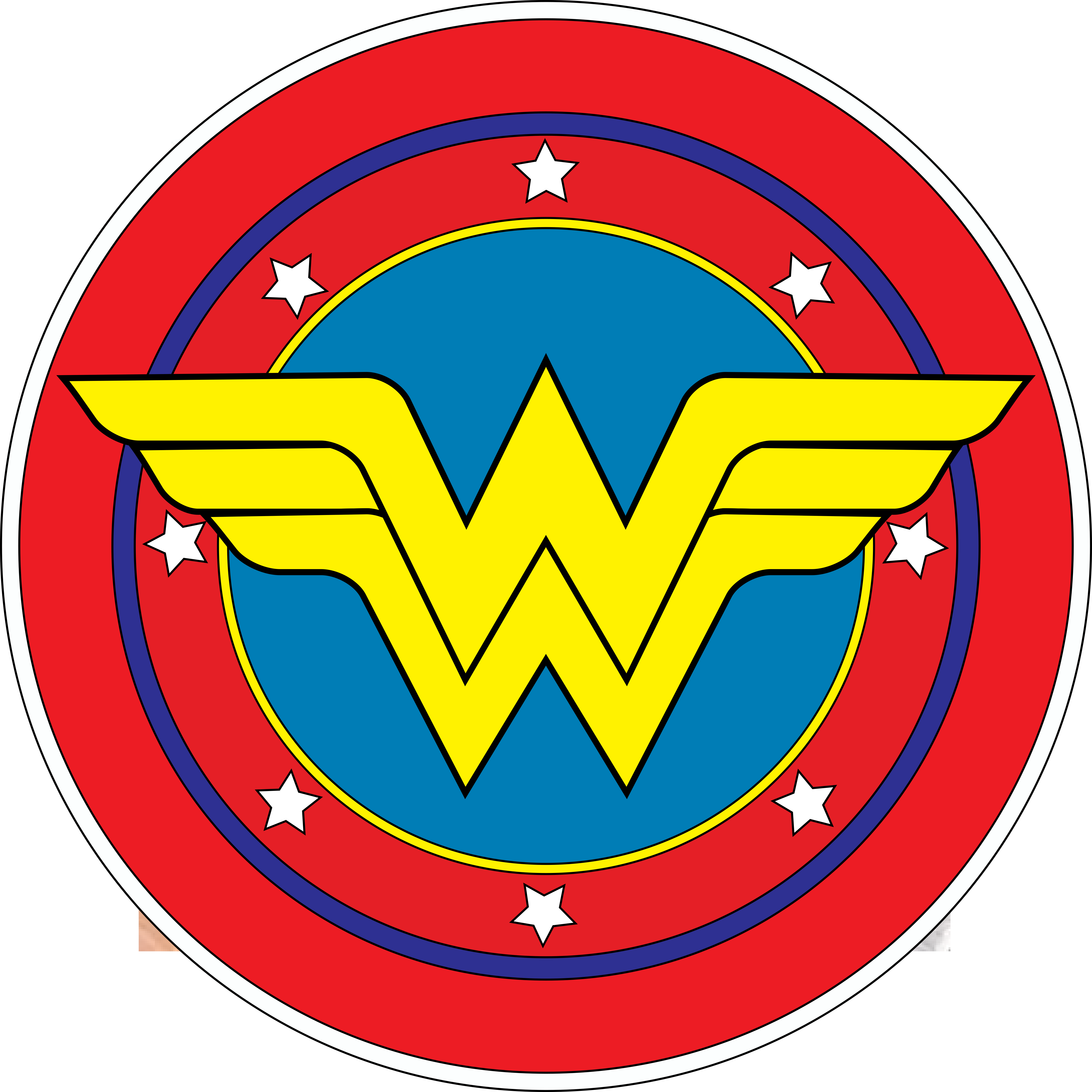 Wonder Woman Logo Red Shield
