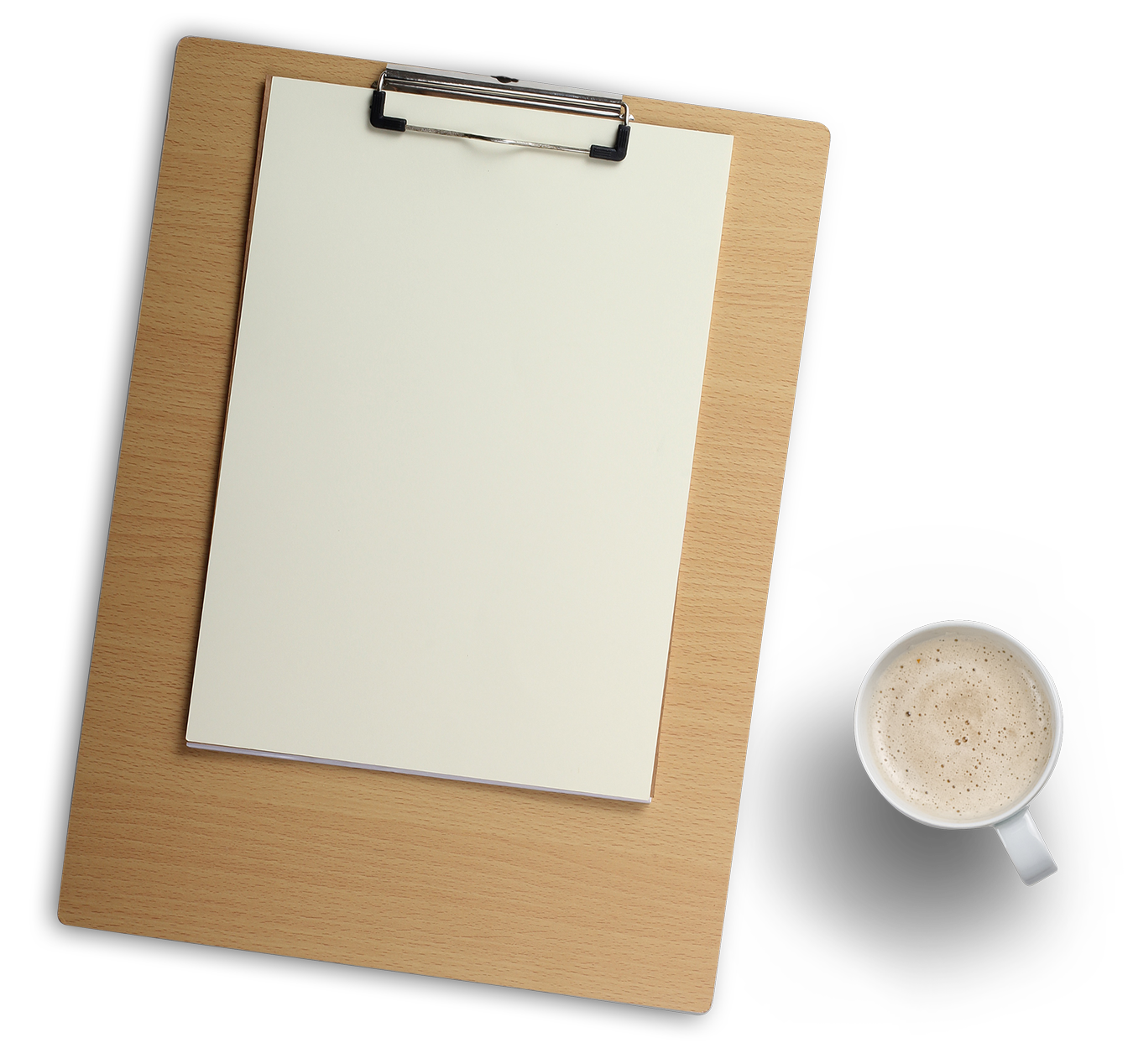 A Clipboard And A Cup Of Coffee