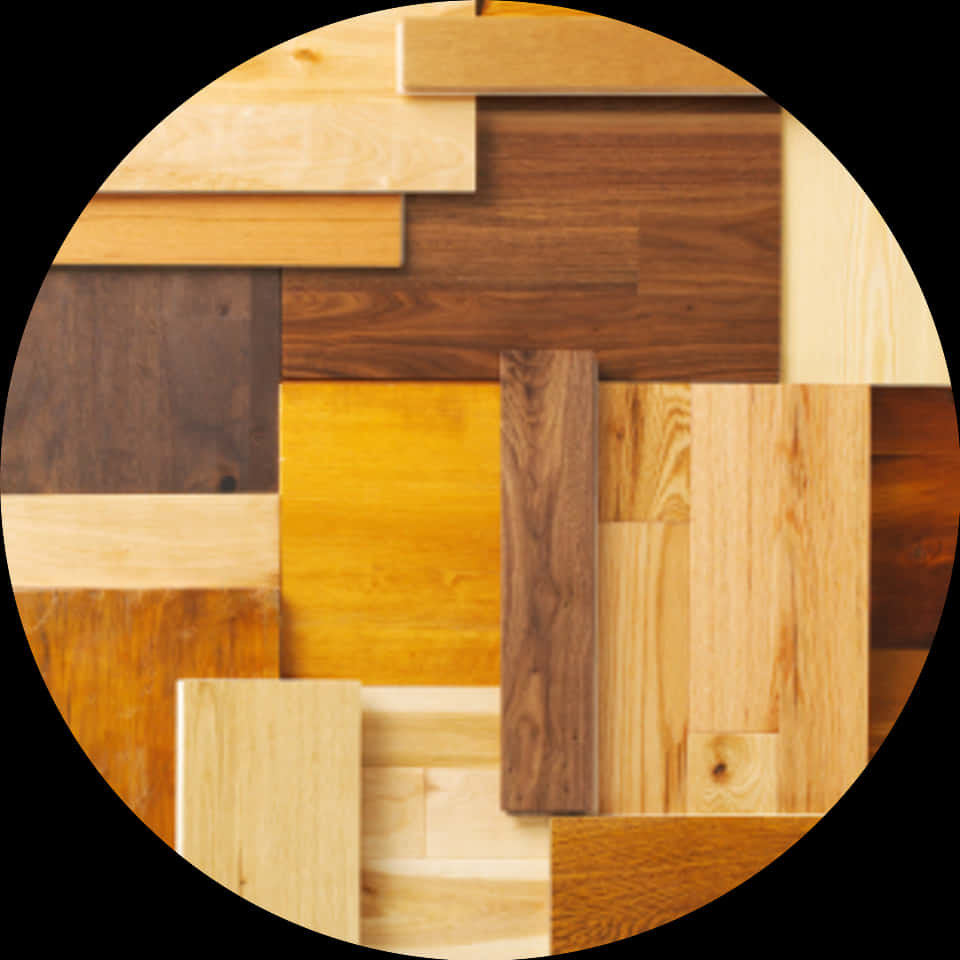 A Circular Image Of Different Wood Pieces