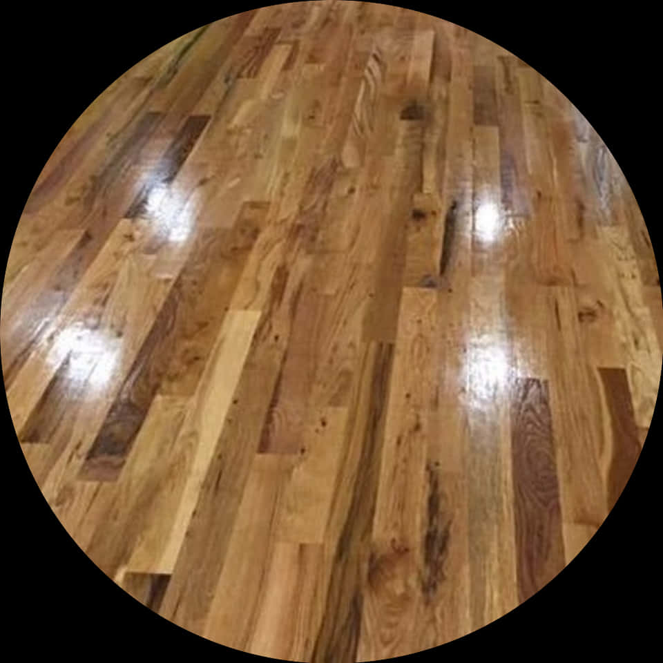 A Wood Floor With Light Reflection