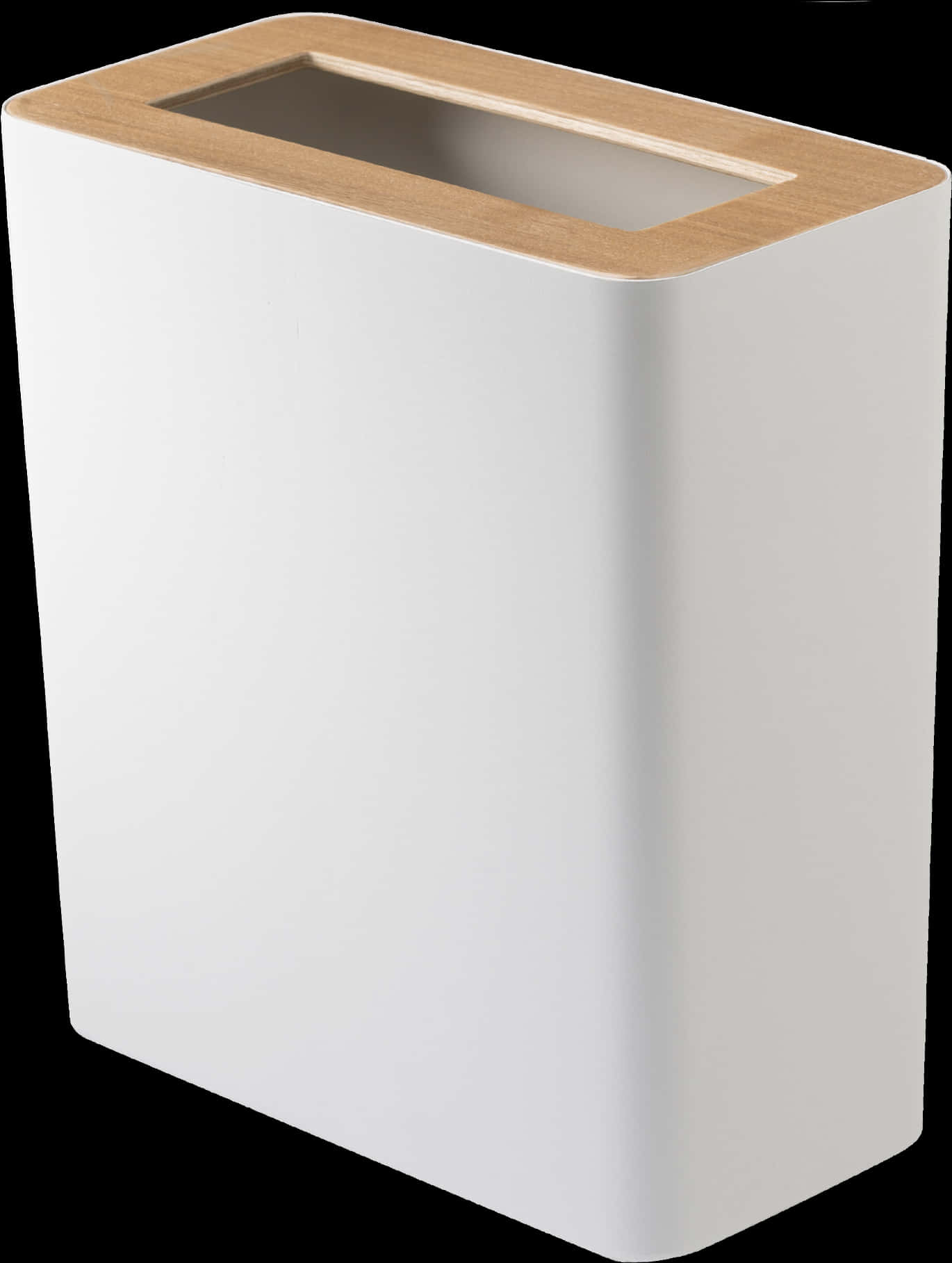 A White Rectangular Object With A Wooden Edge