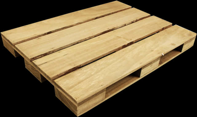 A Wooden Pallet On A Black Background
