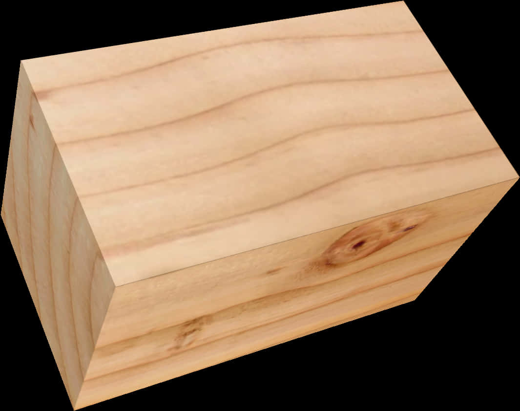 A Wooden Block With A Black Background