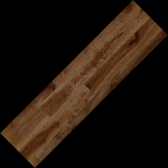 A Wood Plank On A Black Background