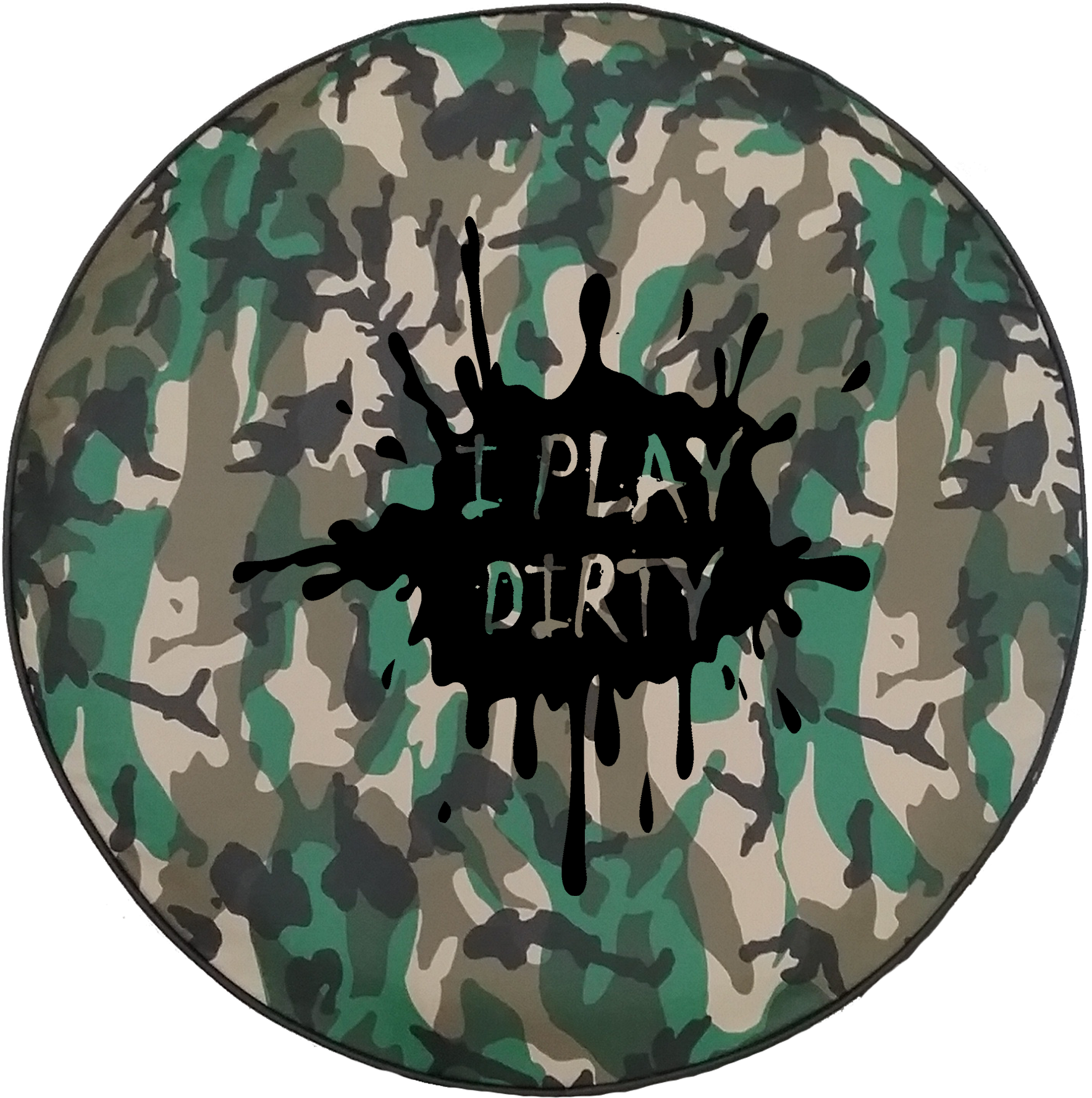 A Camouflage Pattern With Black Text
