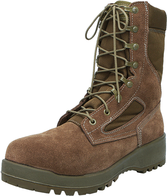 A Brown Boot With Laces