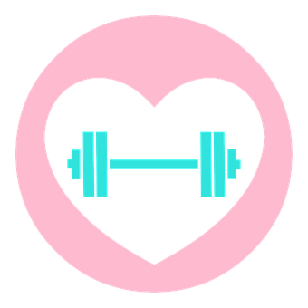 A Heart With A Barbell In It