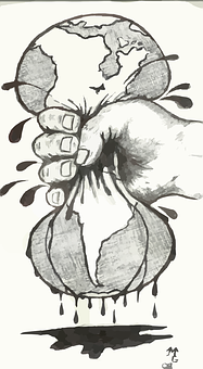 A Drawing Of A Hand Squeezing A Garlic Bulb