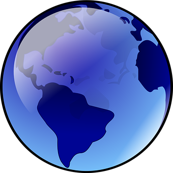 A Blue Globe With Continents