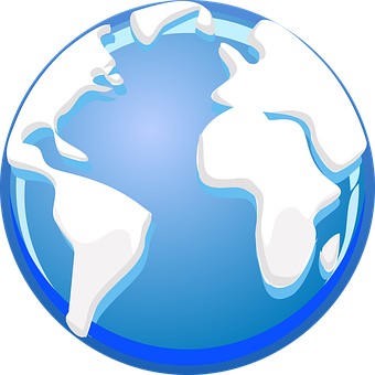 A Blue Globe With White Continents