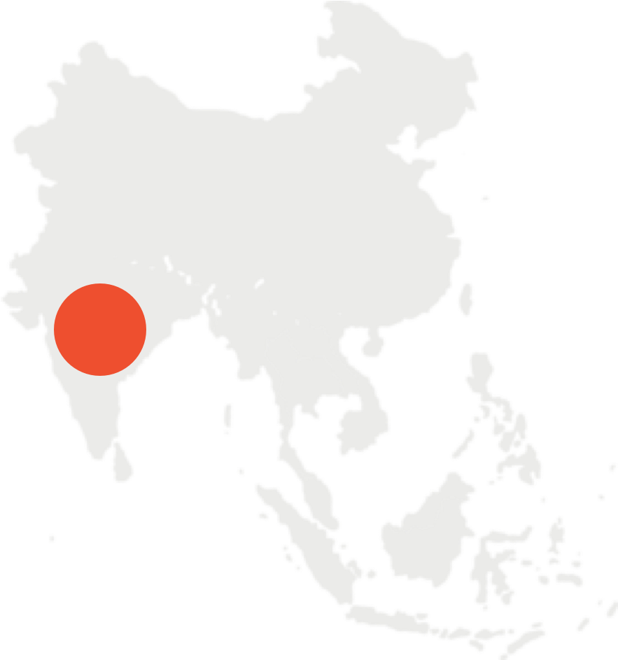 A Map Of Asia With A Red Circle