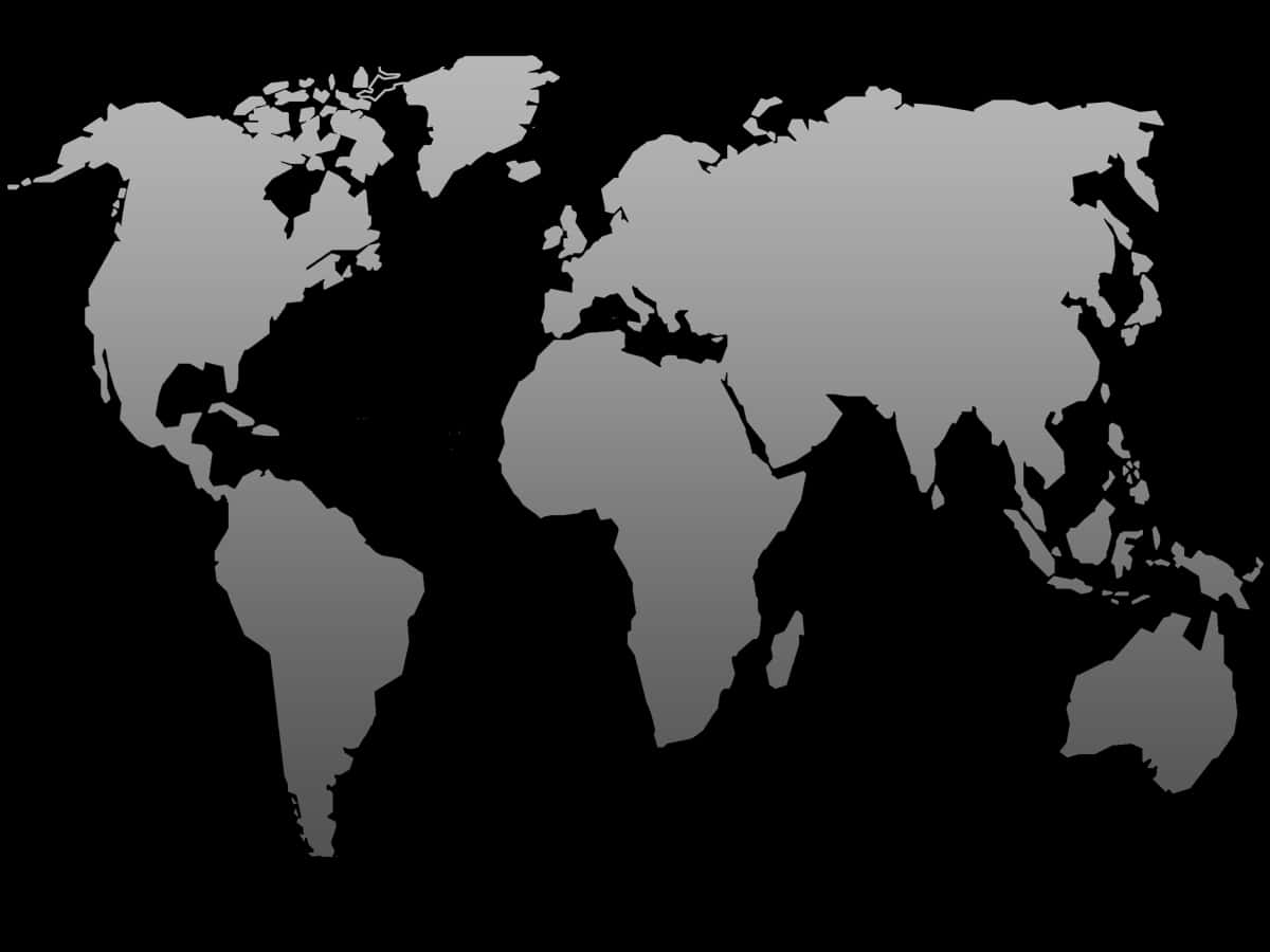 Gray Gradient World Map
