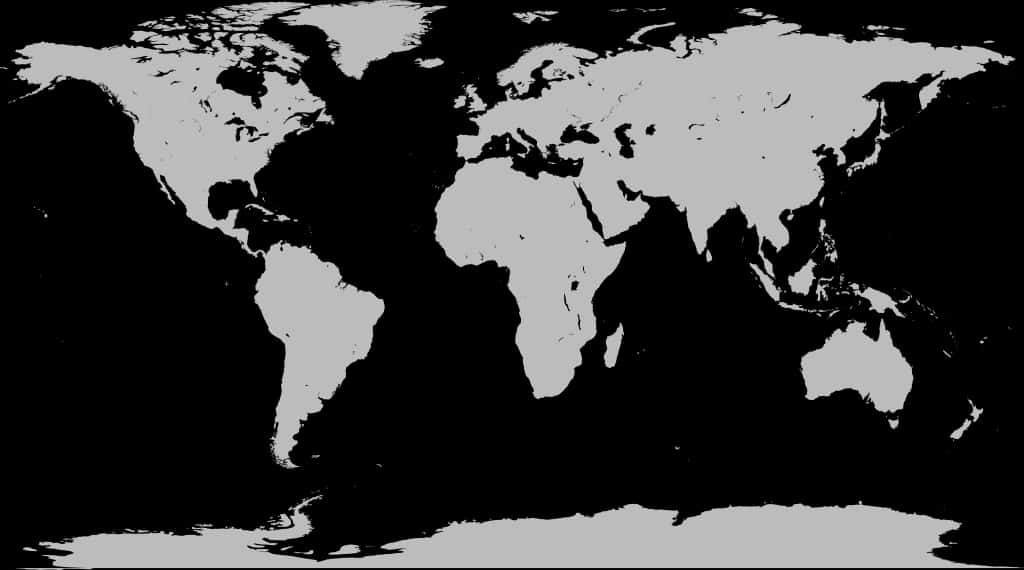 All-gray World Map