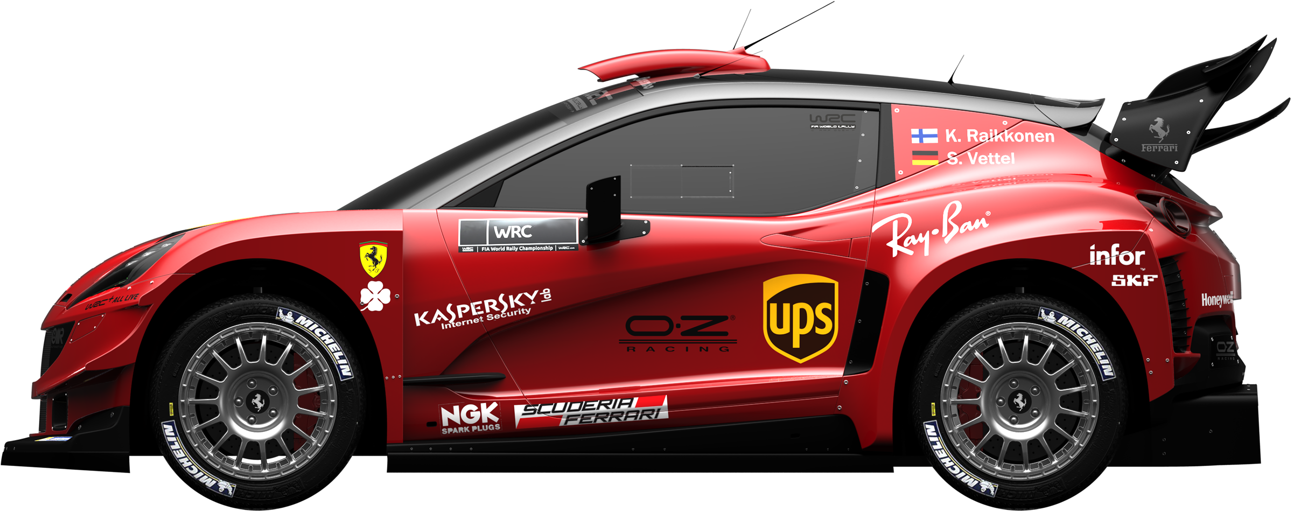 A Red Race Car With Black Background