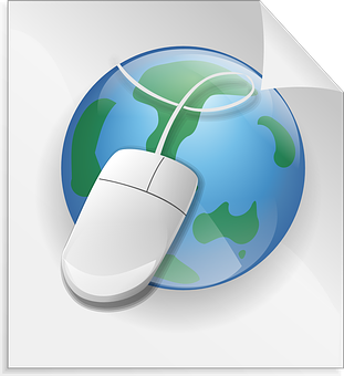 A Computer Mouse On A Globe