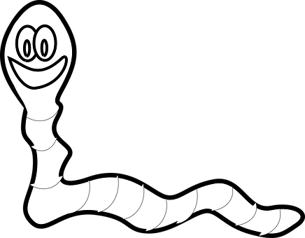 A Cartoon Of A Worm