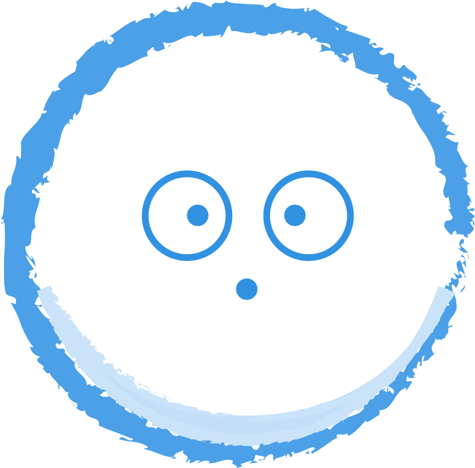 A White Circle With Blue Circles And A Black Background