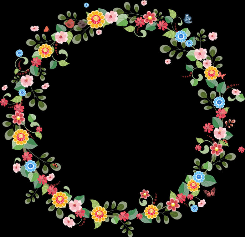 Wreath With Small Flowers Design