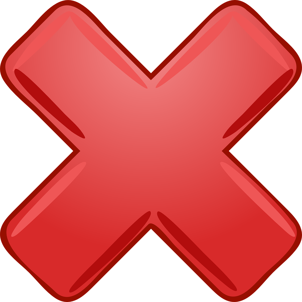 A Red X Symbol On A Black Background