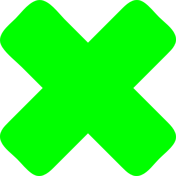 A Green X On A Black Background