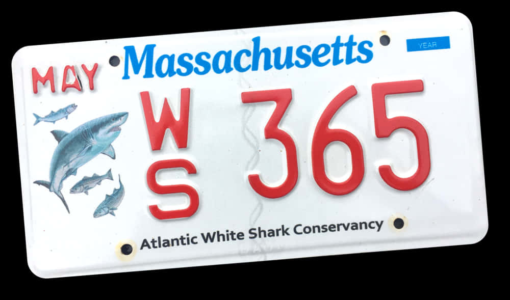 A License Plate With Red Letters And Numbers