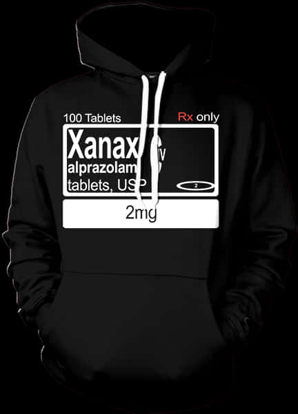 A Person Wearing A Black Hoodie With White Text