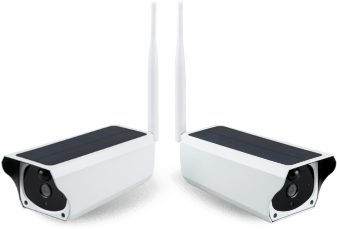 A Pair Of White Wireless Devices