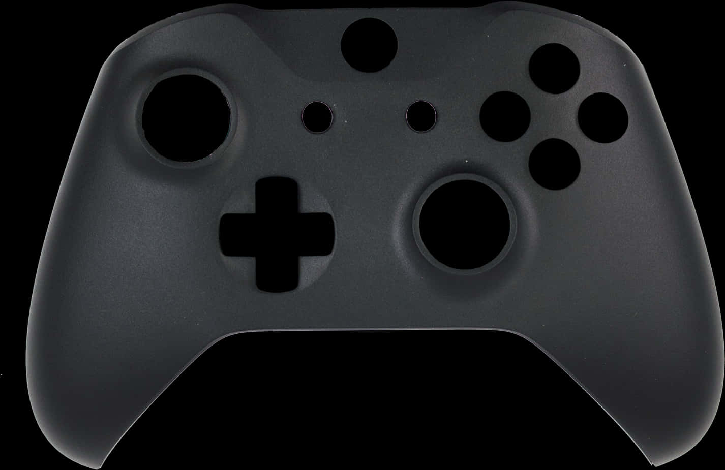 A Black Game Controller With Holes