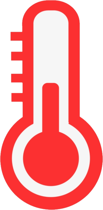 A Red And White Thermometer