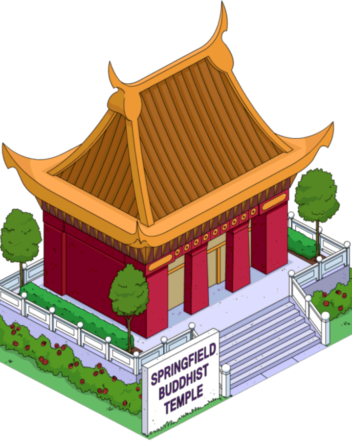 A Cartoon Of A Temple