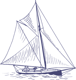 A Drawing Of A Sailboat