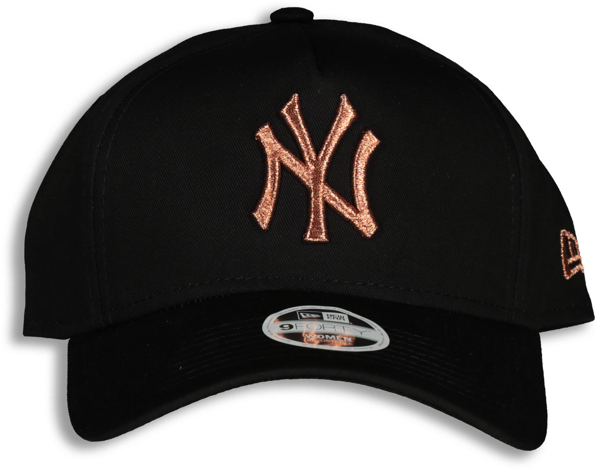 A Black Hat With A Gold Logo