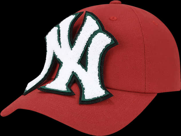 A Red Hat With A White Letter On It