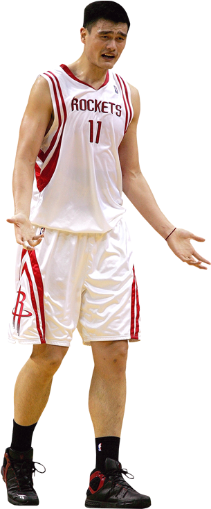 A Basketball Player In A White And Red Uniform